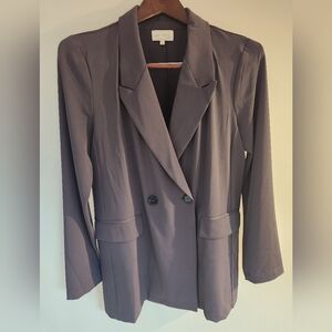 Mauve Double-Breasted Women's Blazer